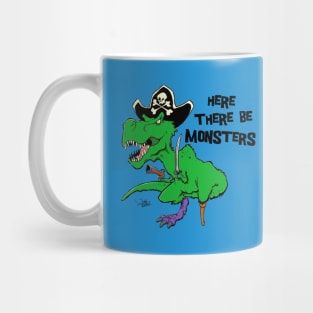 Pirate Rex-Here There Be Monsters (Color) Mug